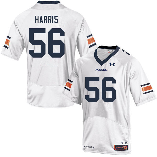 Auburn Tigers Men's E.J. Harris #56 White Under Armour Stitched College 2022 NCAA Authentic Football Jersey IAZ2674RK